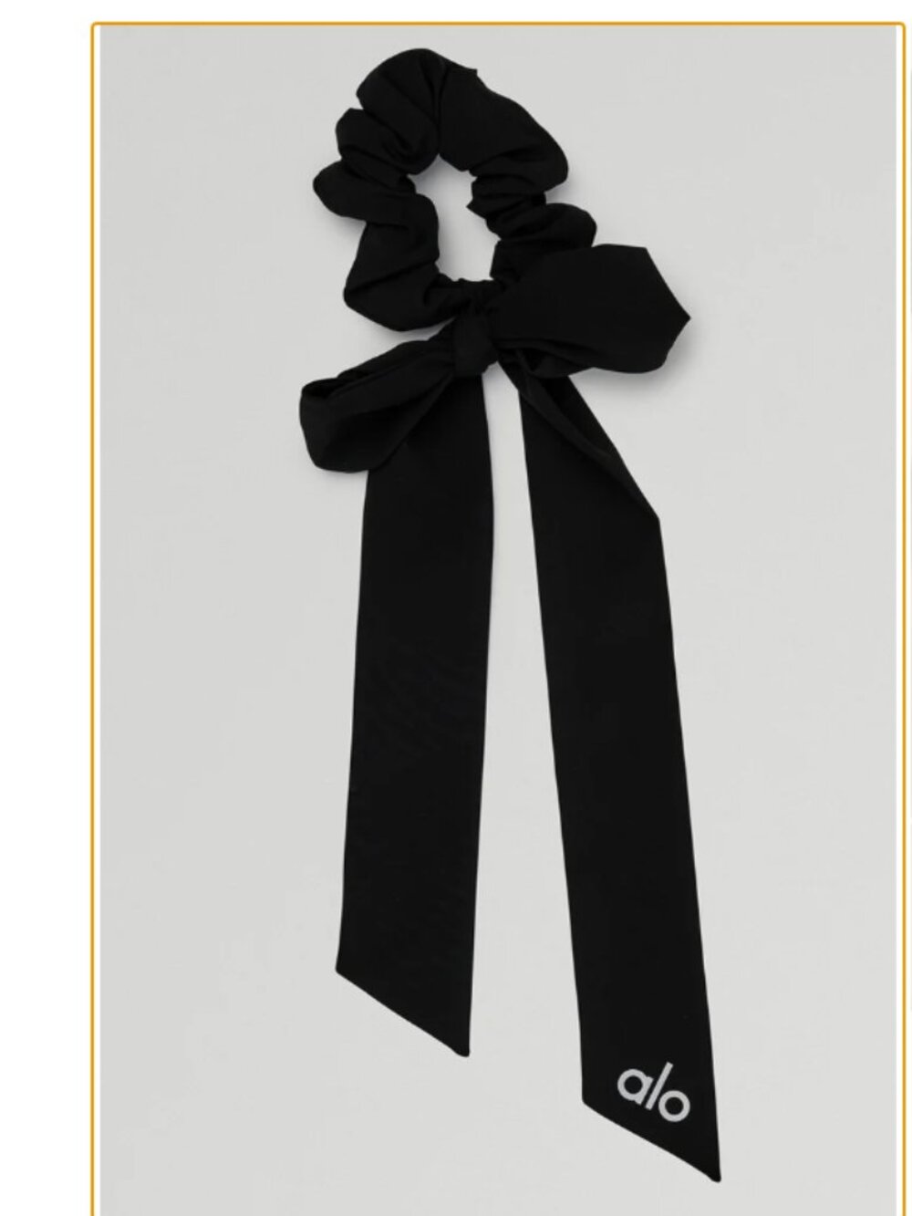 alo Love Knots Tie Scrunchie in Black